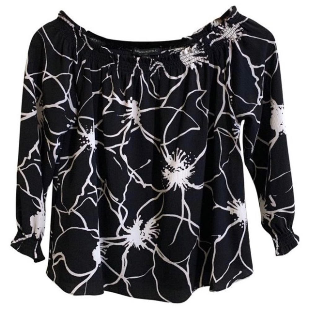 Banana Republic Smocked Off The Shoulder Top XXS